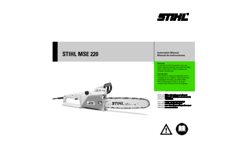 Stihl MSE 220 Chainsaw User Manual