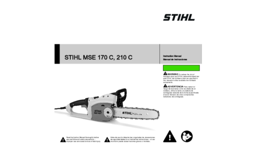 Stihl MSE 170C, 210C Chainsaw User Manual