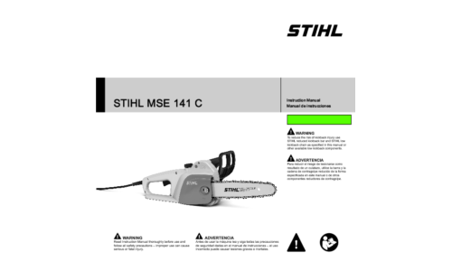 Stihl MSE 141C Chainsaw User Manual