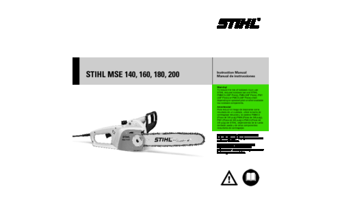 Stihl MSE 140, 160, 180, 200 Chainsaw User Manual