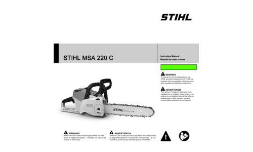 Stihl MSA 220C Chainsaw USer Manual