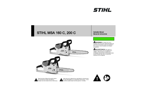 Stihl MSA 160C, 200C Chainsaw User Manual