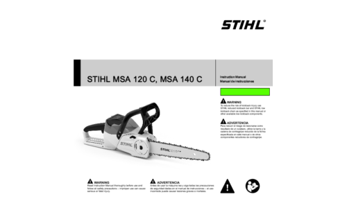 Stihl MSA 120C, 140C Chainsaw User Manual