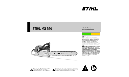 Stihl MS 880 Chainsaw User Manual