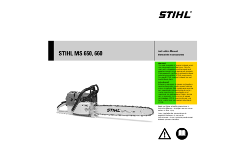 Stihl MS 650, 660 Chainsaw User Manual