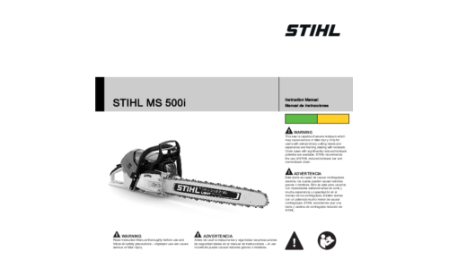 Stihl MS 500i Chainsaw User Manual