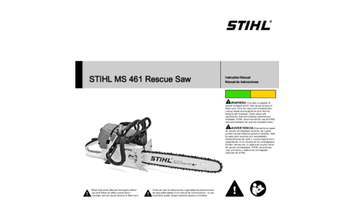 Stihl MS 461 Rescue Chainsaw User Manual