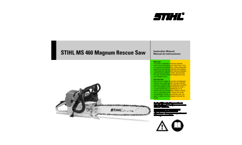 Stihl MS 460 Magnum Rescue Chainsaw User Manual