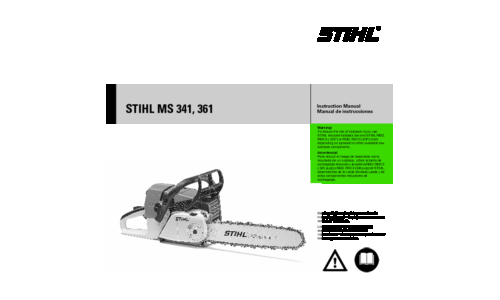 Stihl MS 341, 361 Chainsaw User Manual