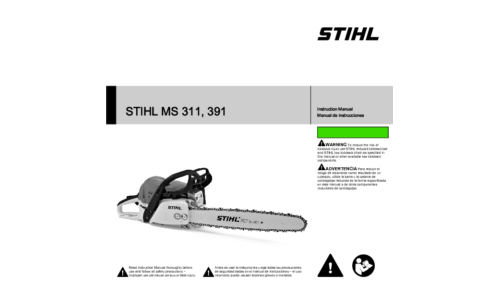 Stihl MS 311, 361 Chainsaw User Manual