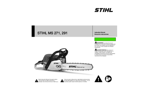 Stihl MS 271, 291 Chainsaw User Manual