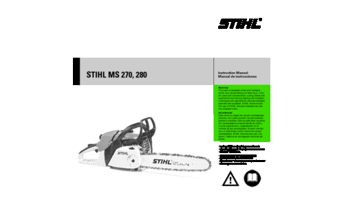 Stihl MS 270, 280 Chainsaw User Manual