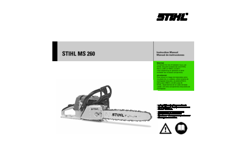 Stihl MS 260 Chainsaw User Manual