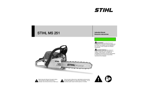 Stihl MS 251 Chainsaw User Manual