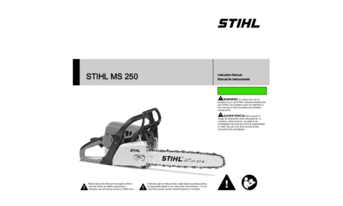 Stihl MS 250 Chainsaw User Manual