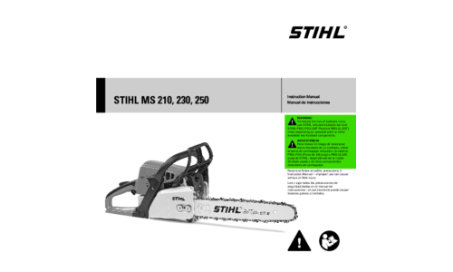 Stihl MS 210, 230, 250 Chainsaw User Manual