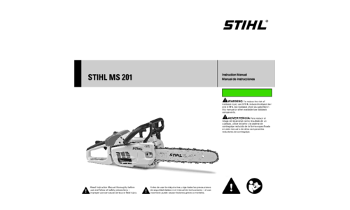 Stihl MS 201 Chainsaw User Manual