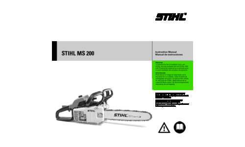 Stihl MS 200 Chainsaw User Manual