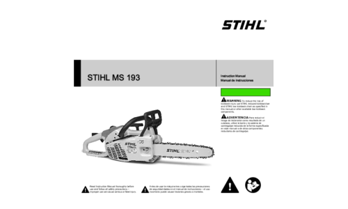 Stihl MS 193 Chainsaw User Manual