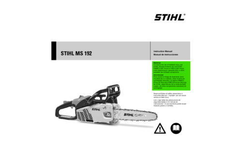 Stihl MS 192 Chainsaw User Manual