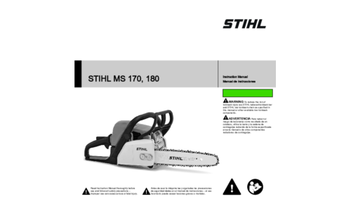 Stihl MS 170, 180 Chainsaw User Manual