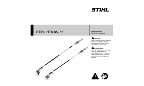 Stihl HTA 65, 85 Pole Saw User Manual