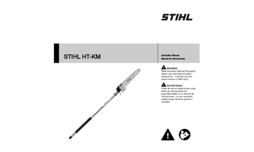 Stihl HT-KM Pole Saw Attachment User Manual