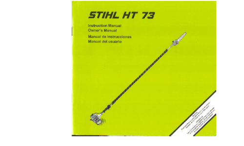 Stihl HT 73 Pole Saw User Manual