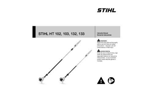 Stihl HT 102, 103, 132, 133 Pole Saw User Manual