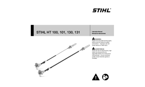 Stihl HT 100, 101, 130, 131 Pole Saw User Manual