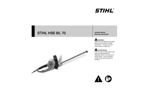 Stihl HSE 60, 70 Trimmer User Manual