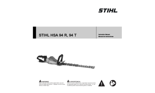 Stihl HSA 94R, 94T Trimmer User Manual