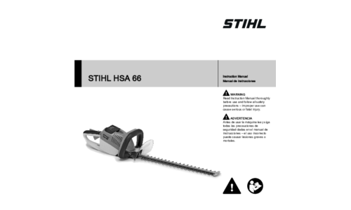 Stihl HSA 66 Trimmer User Manual