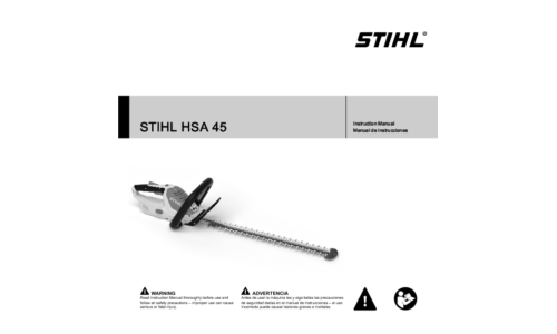 Stihl HSA 45 Trimmer User Manual