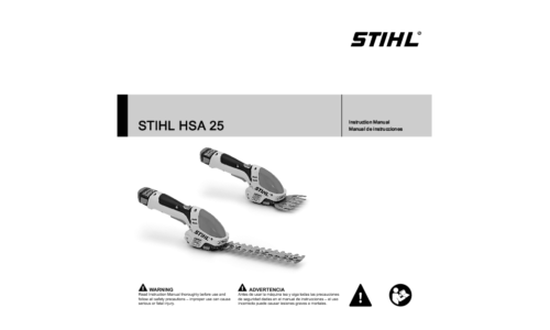 Stihl HSA 25 Trimmer User Manual