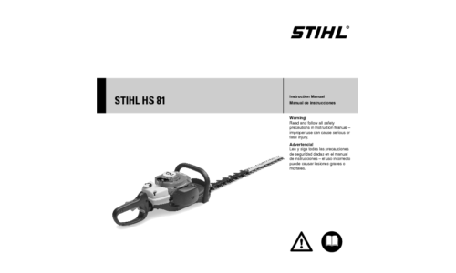 Stihl HS 81 Trimmer User Manual