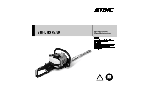 Stihl HS 75, 80 Trimmer User Manual