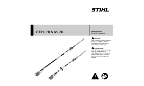 Stihl HLA 65, 85 Trimmer User Manual