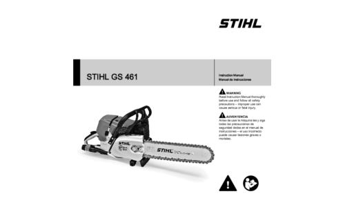 Stihl GS 461 Chainsaw User Manual