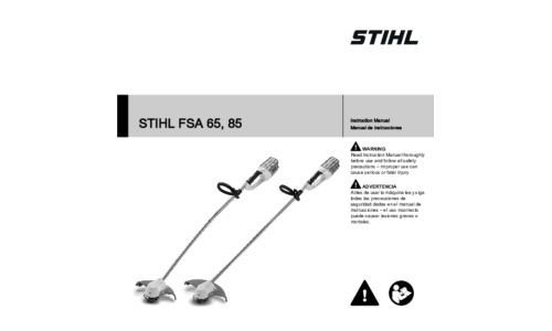 Stihl FSA65, 85 String Trimmer User Manual