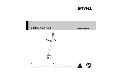 Stihl FSA 135 String Trimmer User Manual