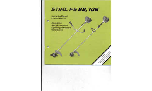 Stihl FS 88, 108 Trimmer User Manual