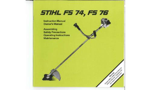 Stihl FS 74, 76 Trimmer User Manual