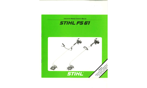 Stihl FS 61 Trimmer User Manual