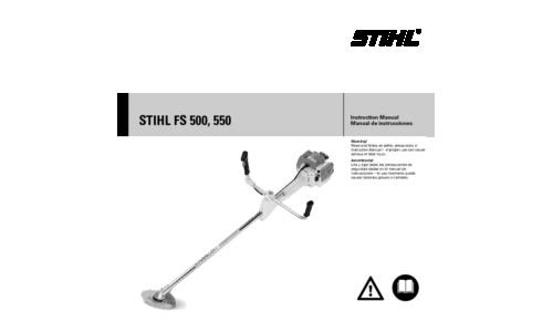 Stihl FS 500, 550 Trimmer User Manual