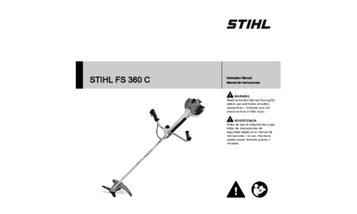 Stihl FS 260C, 360C Trimmer User Manual