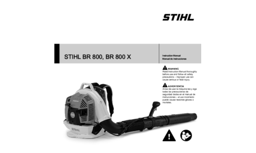 Stihl BR 800, 800X Blower User Manual