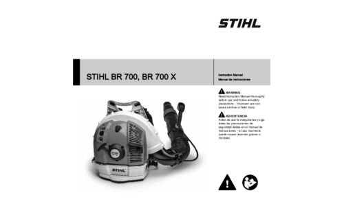 Stihl BR 700, 700X Blower User Manual