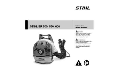 Stihl BR 500, 550, 600 Blower User Manual