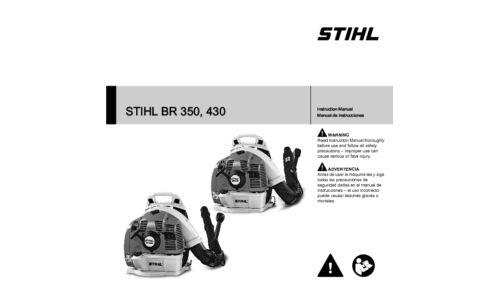 Stihl BR 350, 430 Blower User Manual